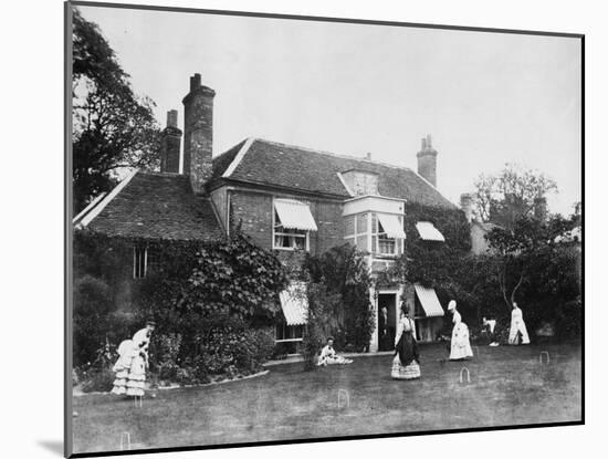 Croquet on the Lawn at Elm Lodge, Streatley, C.1870s-Willoughby Wallace Hooper-Mounted Photographic Print