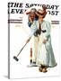 "Croquet" or "Wicket Thoughts" Saturday Evening Post Cover, September 5,1931-Norman Rockwell-Stretched Canvas