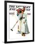 "Croquet" or "Wicket Thoughts" Saturday Evening Post Cover, September 5,1931-Norman Rockwell-Framed Giclee Print