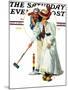 "Croquet" or "Wicket Thoughts" Saturday Evening Post Cover, September 5,1931-Norman Rockwell-Mounted Giclee Print