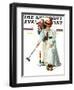 "Croquet" or "Wicket Thoughts" Saturday Evening Post Cover, September 5,1931-Norman Rockwell-Framed Giclee Print