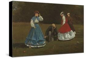 Croquet Scene, 1866-Winslow Homer-Stretched Canvas