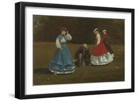 Croquet Scene, 1866-Winslow Homer-Framed Giclee Print