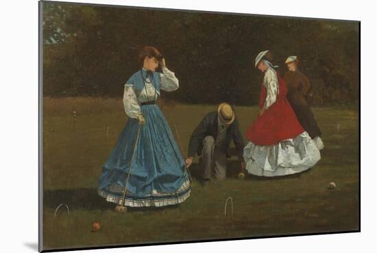 Croquet Scene, 1866-Winslow Homer-Mounted Giclee Print