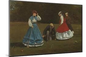 Croquet Scene, 1866-Winslow Homer-Mounted Giclee Print