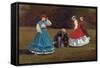 Croquet Scene-Winslow Homer-Framed Stretched Canvas