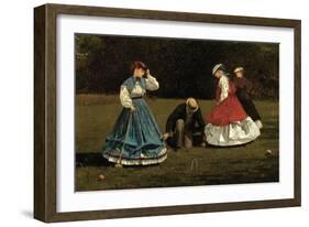 Croquet Scene-Winslow Homer-Framed Art Print