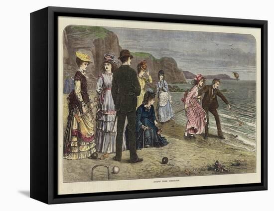 Croquet under Difficulties-null-Framed Stretched Canvas