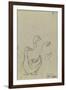 Croquis d'oie et trois études de la tête d'oie-Paul Gauguin-Framed Giclee Print