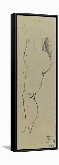 Croquis de femme nue, de profil à gauche-Paul Gauguin-Framed Stretched Canvas