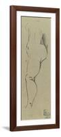 Croquis de femme nue, de profil à gauche-Paul Gauguin-Framed Giclee Print