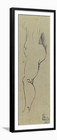 Croquis de femme nue, de profil à gauche-Paul Gauguin-Framed Premium Giclee Print