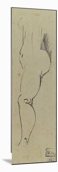 Croquis de femme nue, de profil à gauche-Paul Gauguin-Mounted Premium Giclee Print