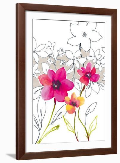 Croquis Floral III-Sandra Jacobs-Framed Giclee Print