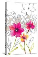 Croquis Floral III-Sandra Jacobs-Stretched Canvas