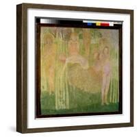 Croquis Pour Une Fresque (Sketch for a Fresco Painting). Representation De Saints Avec Aureole, Aux-Kazimir Severinovich Malevich-Framed Giclee Print