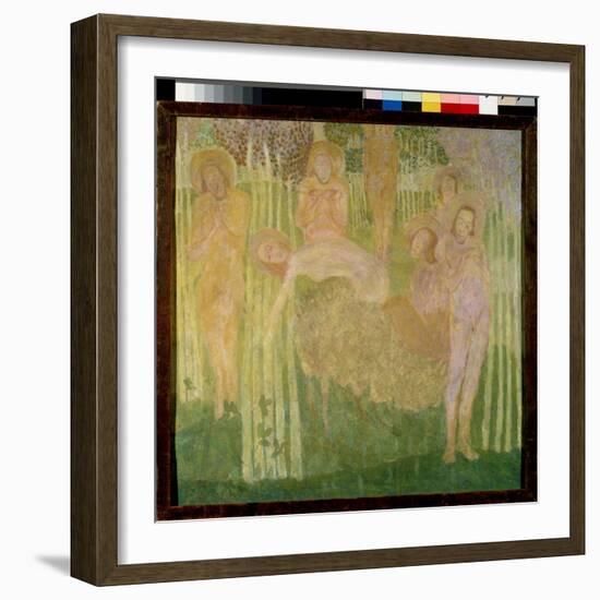 Croquis Pour Une Fresque (Sketch for a Fresco Painting). Representation De Saints Avec Aureole, Aux-Kazimir Severinovich Malevich-Framed Giclee Print