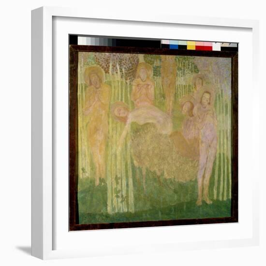 Croquis Pour Une Fresque (Sketch for a Fresco Painting). Representation De Saints Avec Aureole, Aux-Kazimir Severinovich Malevich-Framed Giclee Print