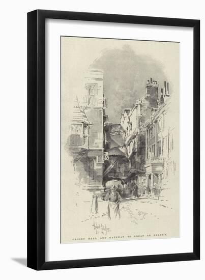 Crosby Hall, and Gateway to Great St Helen'S-Herbert Railton-Framed Giclee Print