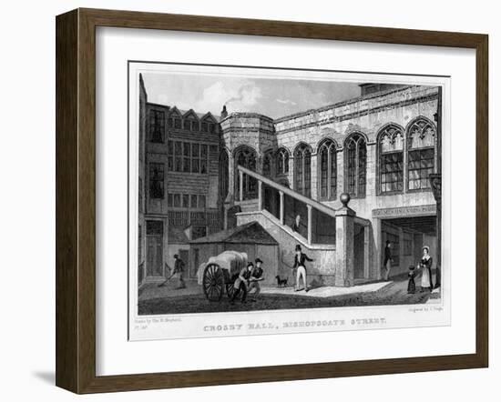 Crosby Hall, Bishopsgate Street, City of London, 1830-J Tingle-Framed Giclee Print