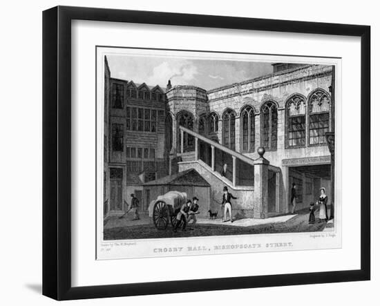 Crosby Hall, Bishopsgate Street, City of London, 1830-J Tingle-Framed Giclee Print