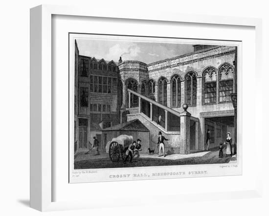 Crosby Hall, Bishopsgate Street, City of London, 1830-J Tingle-Framed Giclee Print