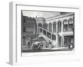 Crosby Hall, from 'London and it's Environs in the Nineteenth Century'-Thomas Hosmer Shepherd-Framed Giclee Print