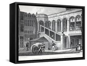 Crosby Hall, from 'London and it's Environs in the Nineteenth Century'-Thomas Hosmer Shepherd-Framed Stretched Canvas