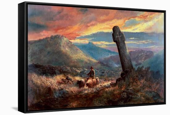 Cross at Chagford-William Widgery-Framed Stretched Canvas