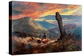 Cross at Chagford-William Widgery-Stretched Canvas