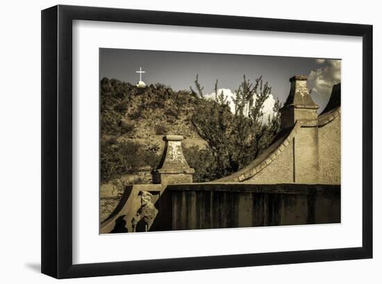 Cross at Mission Hill-null-Framed Art Print