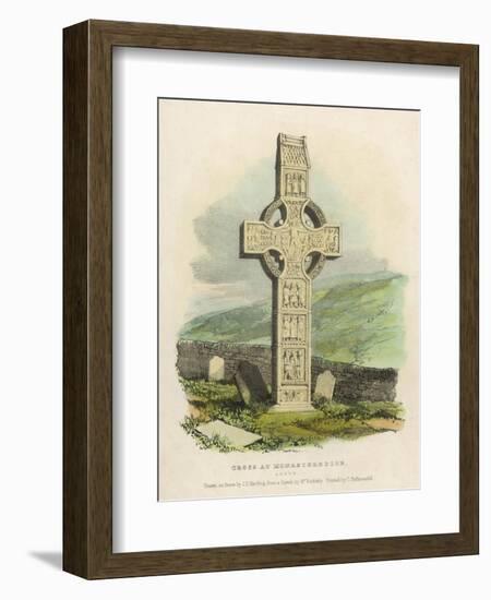 Cross at Monasterboice-null-Framed Art Print