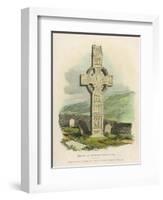 Cross at Monasterboice-null-Framed Art Print