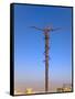 Cross at Moses Memorial Church, Mt Nebo, Overlooking Jordan Valley and Jericho Oasis, Amman, Jordan-Keren Su-Framed Stretched Canvas