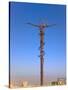 Cross at Moses Memorial Church, Mt Nebo, Overlooking Jordan Valley and Jericho Oasis, Amman, Jordan-Keren Su-Stretched Canvas