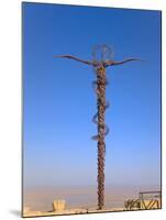 Cross at Moses Memorial Church, Mt Nebo, Overlooking Jordan Valley and Jericho Oasis, Amman, Jordan-Keren Su-Mounted Photographic Print