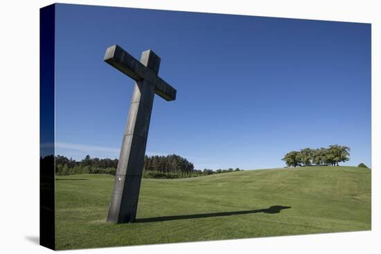 Cross at Skogskyrkogarden, UNESCO World Heritage Site, Stockholm, Sweden, Scandinavia, Europe-Jon Reaves-Stretched Canvas