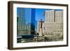 Cross at World Trade Towers Memorial Site for September 11, 2001, New York City, NY-null-Framed Photographic Print