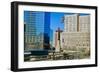 Cross at World Trade Towers Memorial Site for September 11, 2001, New York City, NY-null-Framed Photographic Print