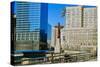 Cross at World Trade Towers Memorial Site for September 11, 2001, New York City, NY-null-Stretched Canvas