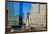 Cross at World Trade Towers Memorial Site for September 11, 2001, New York City, NY-null-Framed Photographic Print