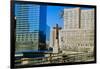 Cross at World Trade Towers Memorial Site for September 11, 2001, New York City, NY-null-Framed Photographic Print