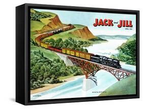 Cross-Country Rail - Jack and Jill, April 1951-Wilmer Wickham-Framed Stretched Canvas