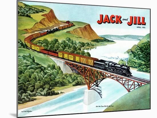 Cross-Country Rail - Jack and Jill, April 1951-Wilmer Wickham-Mounted Giclee Print