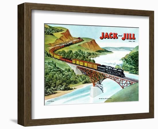 Cross-Country Rail - Jack and Jill, April 1951-Wilmer Wickham-Framed Giclee Print