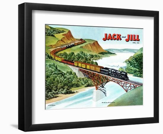 Cross-Country Rail - Jack and Jill, April 1951-Wilmer Wickham-Framed Giclee Print