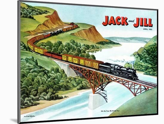 Cross-Country Rail - Jack and Jill, April 1951-Wilmer Wickham-Mounted Giclee Print