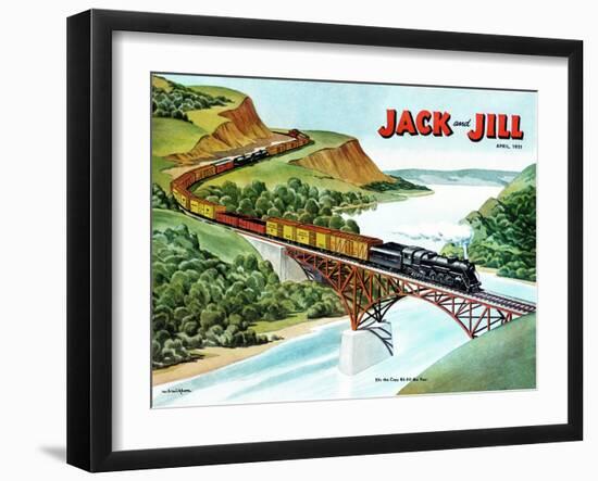 Cross-Country Rail - Jack and Jill, April 1951-Wilmer Wickham-Framed Giclee Print