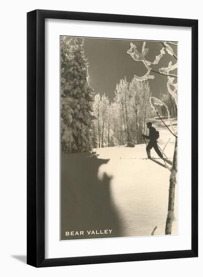 Cross Country Skier, Bear Valley-null-Framed Art Print