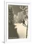 Cross Country Skier, Bear Valley-null-Framed Art Print